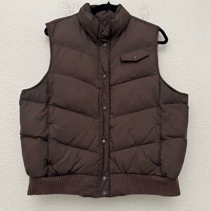 Vintage Gap Down Puffer Vest Brown Size XL Y2K